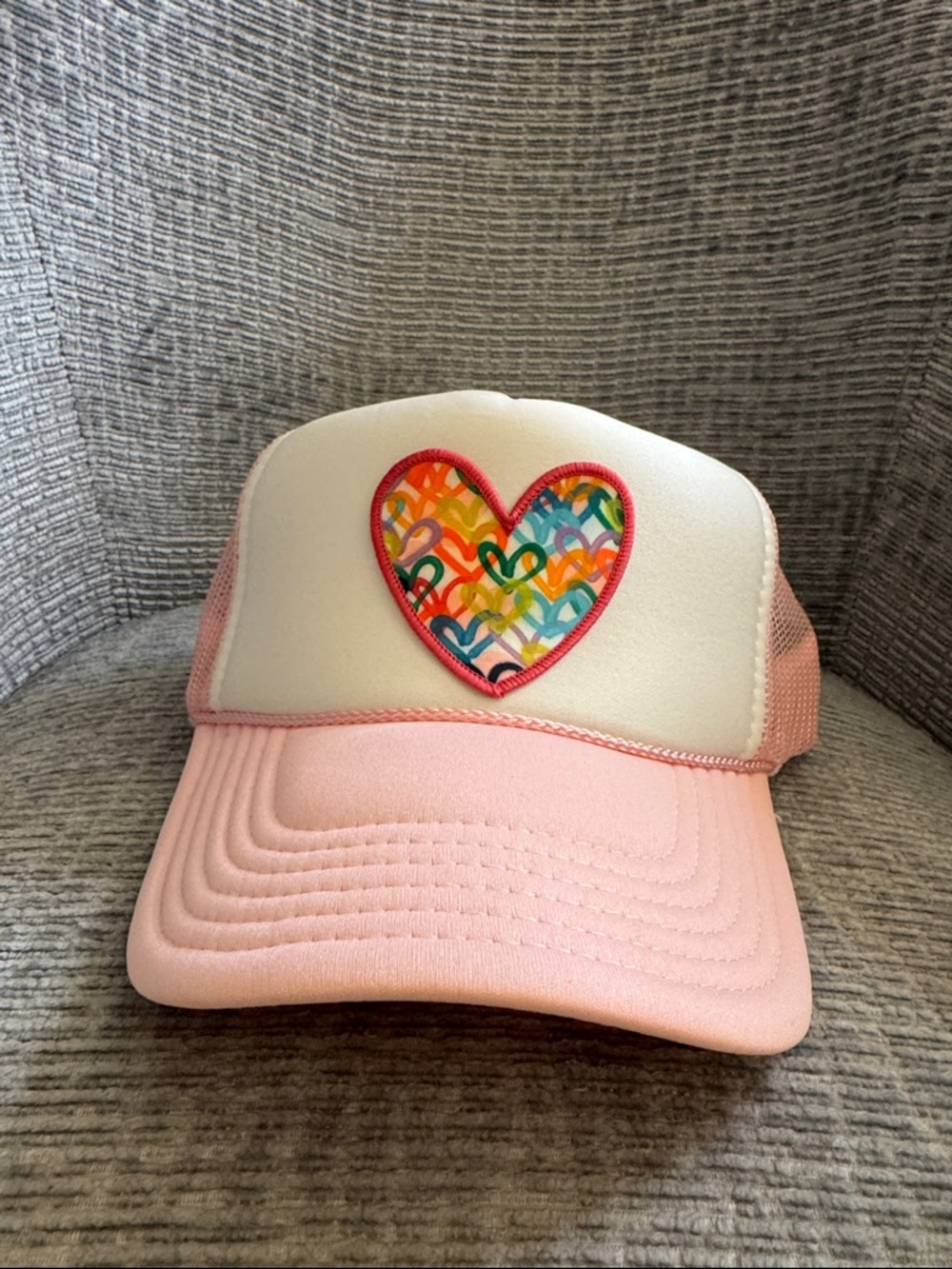 Pink Heart Patch Trucker Hat